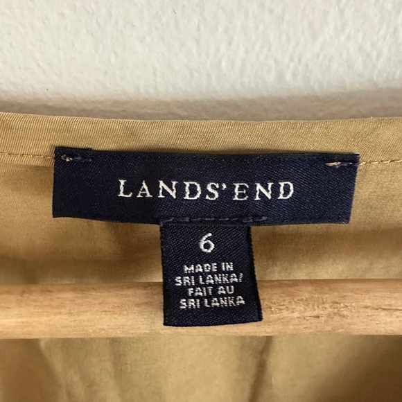 Tan Lands’ End Above the Knee Dress  | Size: 6 | Vintage Khaki Summer Dress - Picture 4 of 5